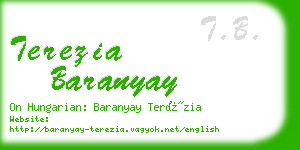 terezia baranyay business card